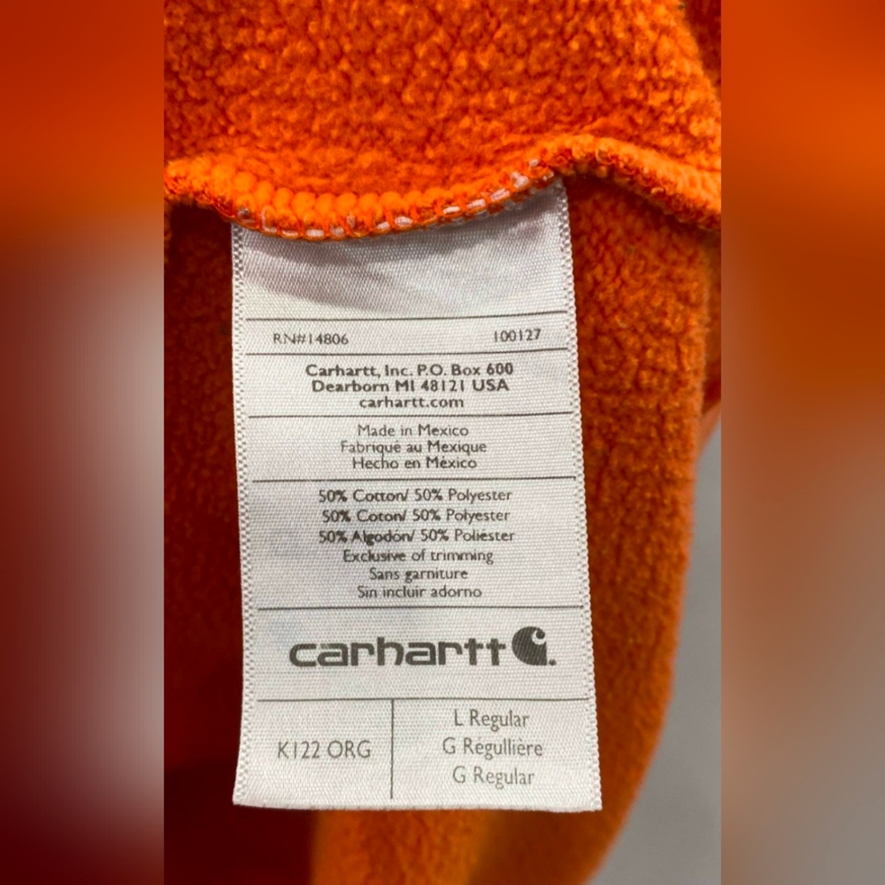 Carhartt Men's Loose Fit Midweight Full-Zip Sweatshirt Size L MSRP $59.99 - Picture 7 of 7
